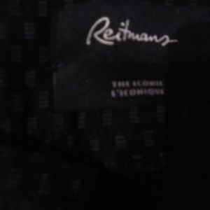 Reitmans Iconic Patterned Straight Pants in Black